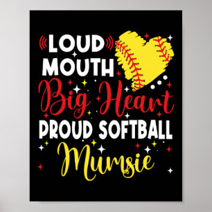 Poster Grosse Bouche Gros Cœur Fière Maman Softll Mumsie