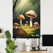 Poster Grosse de champignons enchantés (Bureau à domicile)