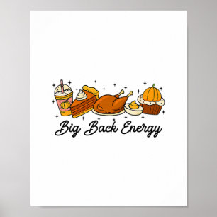 Poster Grosse énergie de Ck pour la dinde de Thanksgiving