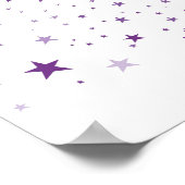 Poster Grosse étoile en Petites étoiles violet violet (Coin)