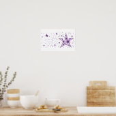 Poster Grosse étoile en Petites étoiles violet violet (Cuisine)