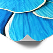 Poster Grosse floraison de Camellia Bleue (Coin)