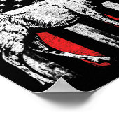 Poster Grosse Mule Deer Hunter Flag Chemises américaines (Coin)