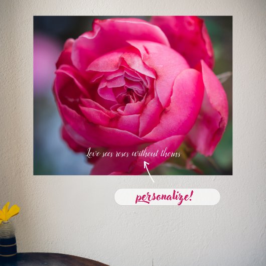 Poster Grosse rose rose