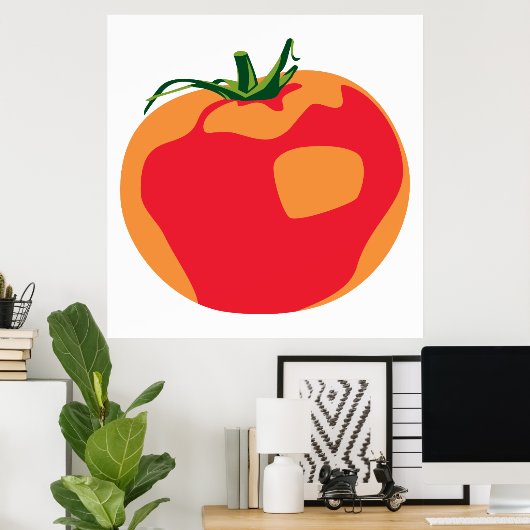 Poster Grosse tomate rouge (Bureau à domicile)
