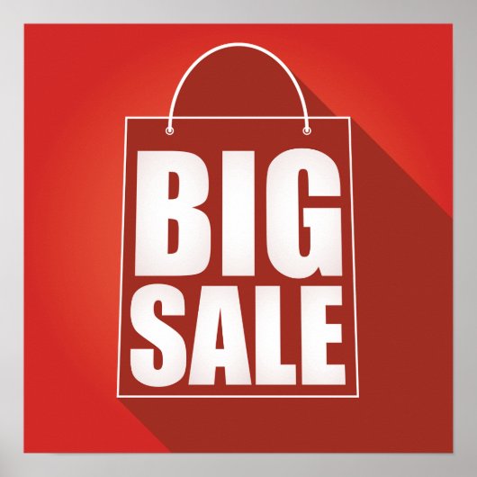 Poster Grosse vente Red Retail Bag Conception (Devant)