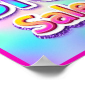 Poster Grosse Vente Rose Fin De Saison Parties scintillan (Coin)