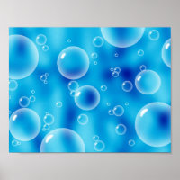 Grosses bulles bleues rebondissantes