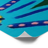 Poster Grosses fleurs pastel en noir (Coin)