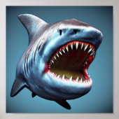 Poster Grosses mâchoires comme requin (Devant)