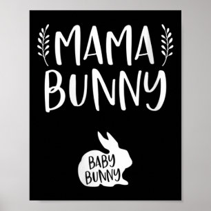 Poster Grossesse de Pâques Faire-part Mama Bunny Ba