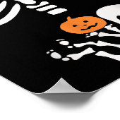 Poster Grossesse de squelette de maternité d'Halloween Bé (Coin)