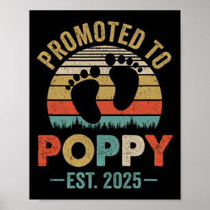 Poster Grossesse Faire-part Promue À Poppy 2025 Blac