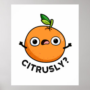 Poster Grossièrement Drôle De Pun Sérieusement Orange