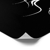 Poster Grossissant à l'écart blanc (Coin)