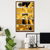 Poster Grossissement - Orange (Bureau à domicile)