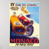 poster Grote Prijs Monaco 1957 (Voorkant)