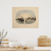 Poster Grotte dans la roche, vue sur l'Ohio, Karl Bodmer (Cuisine)