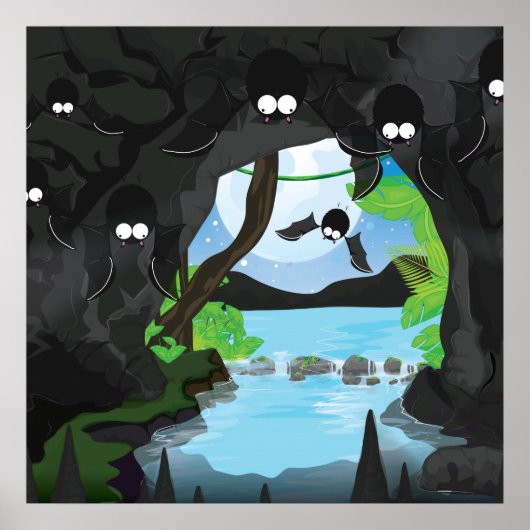 Poster Grotte de chauves-souris (Devant)