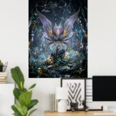 Poster Grotte de Fleur de Cristal Iridescent (Bureau à domicile)