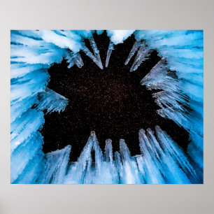 Poster Grotte de glace // Starry Belle Crystal Bleue Icic