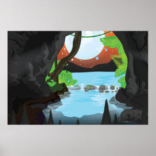 Poster Grotte de la forêt