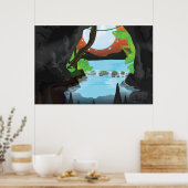 Poster Grotte de la forêt tropicale (Cuisine)