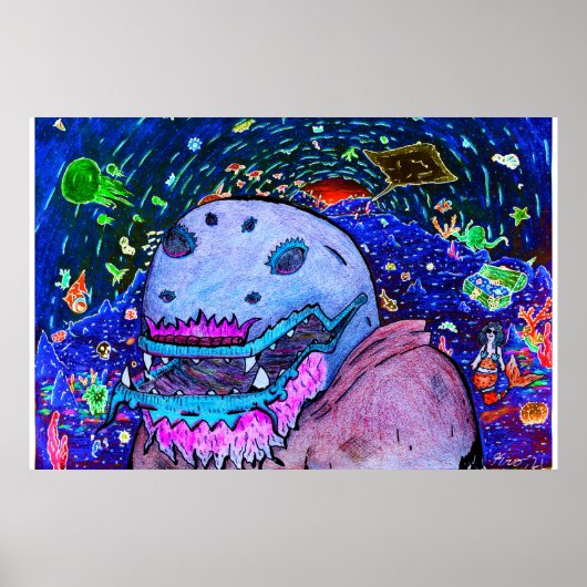 Poster Grotte de la mer - Blacklight (Devant)