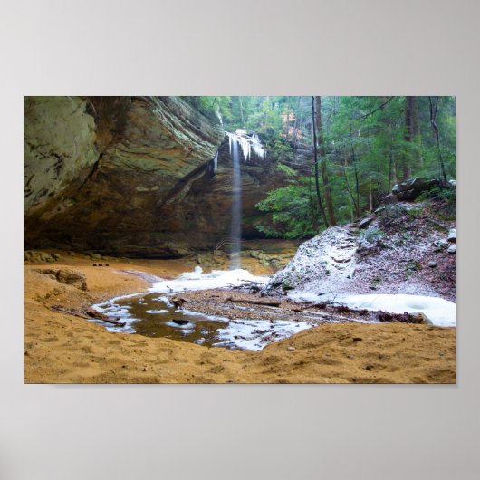 Poster Grotte des cendres en hiver, Ohio (Devant)