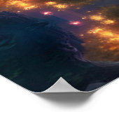 Poster Grotte en cristal brillant (Coin)