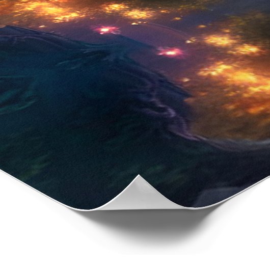 Poster Grotte en cristal brillant (Coin)