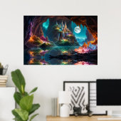 Poster Grotte en cristal brillant (Bureau à domicile)