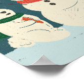 Poster Grotte et motoneige en gros plan (Coin)