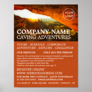 Poster Grotte, spéléologie Aventure Publicité