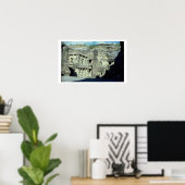 Poster Grottes bouddhistes, jainistes et hindoues à Ellor (Bureau à domicile)