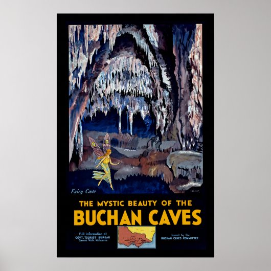 Poster Grottes de Buchan Australie (Devant)