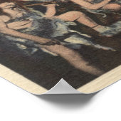 Poster Grottes de l'Oregon - Cavaliers et femmes dans les (Coin)