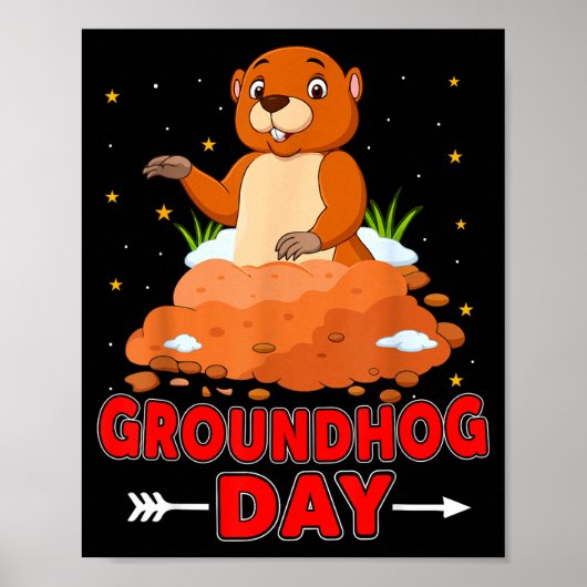 Poster Groundhog Day Woodchucks Lover  (Devant)