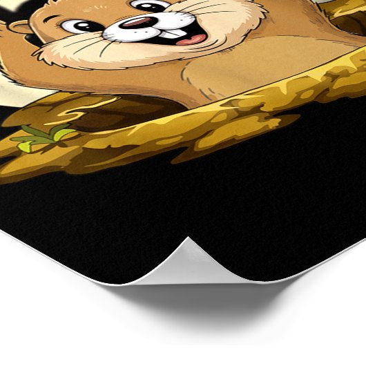 Poster Groundhog Shadow Funny Puppet Happy Groundhog Day (Coin)