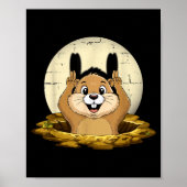 Poster Groundhog Shadow Funny Puppet Happy Groundhog Day (Devant)