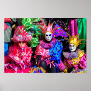 Poster Group In Carnival Costume, Venice