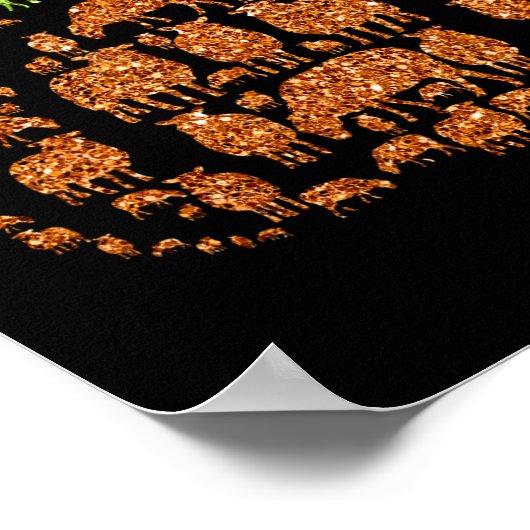 Poster Group Sheeps Citrouille forme mûre Halloween Thank (Coin)