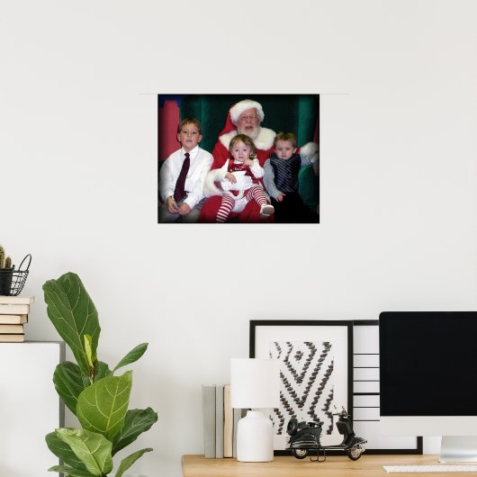 Poster groupe avec père Noël (Bureau à domicile)