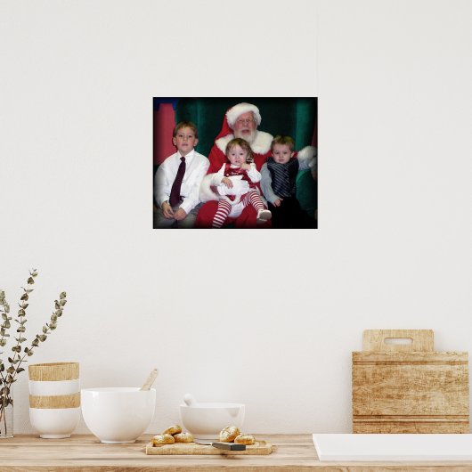 Poster groupe avec père Noël (Cuisine)