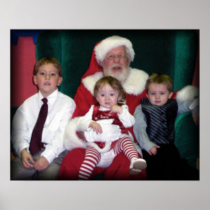 Poster groupe avec père Noël