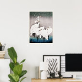 Poster Groupe D'Aigrettes Ohara Koson Oiseau Japonais Imp (Bureau à domicile)