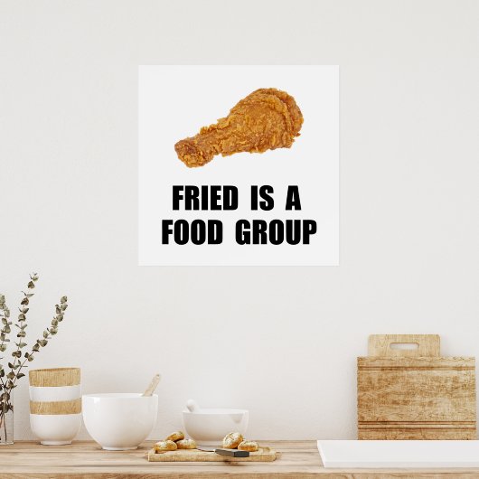 Poster Groupe d'aliments frits (Cuisine)