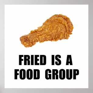 Poster Groupe d'aliments frits