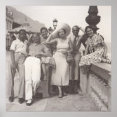 Poster Groupe d'amis à Cannes, années 1930 (Devant)