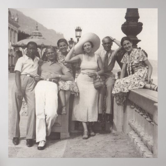 Poster Groupe d'amis à Cannes, années 1930 (Devant)